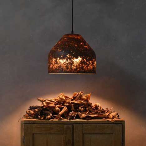 lampe création base de feuilles
